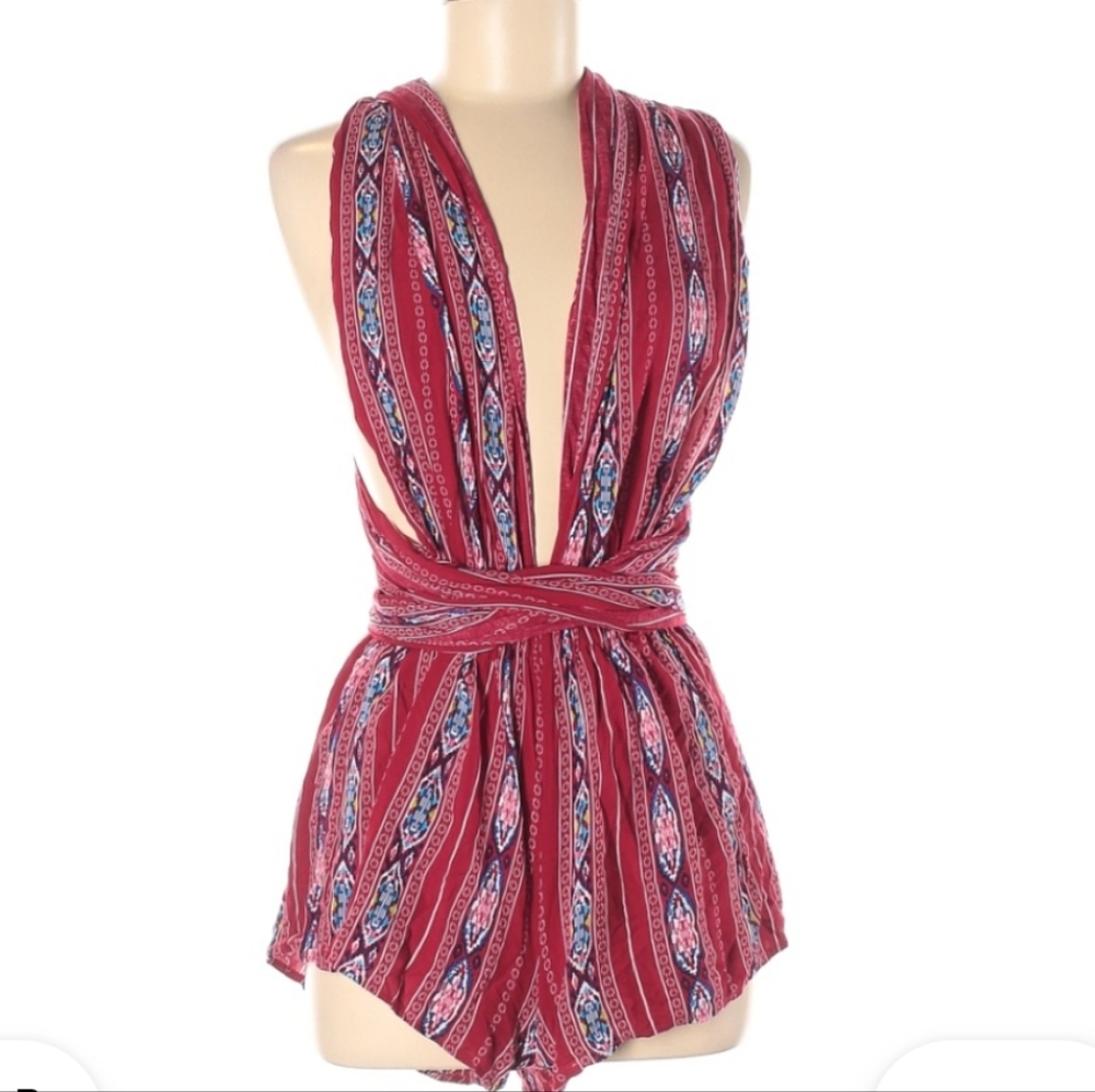 One Way Tie Waist Romper- Size 6